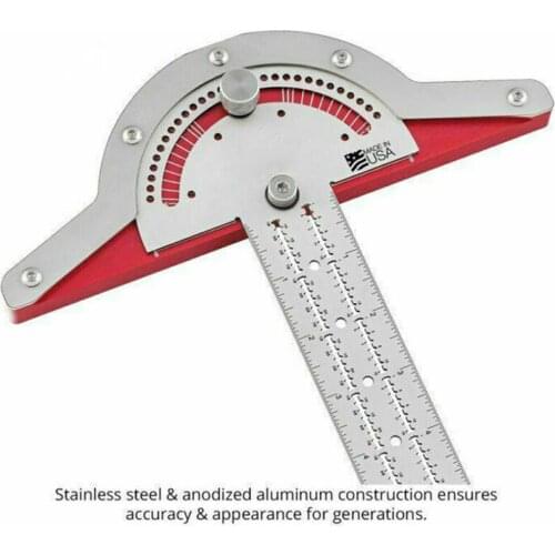 Woodworking Angle Protractor Measuring Tool Multifunction Measuring Marking Framing Ruler Tool Retail Finder Two Arms Edge Ruler
