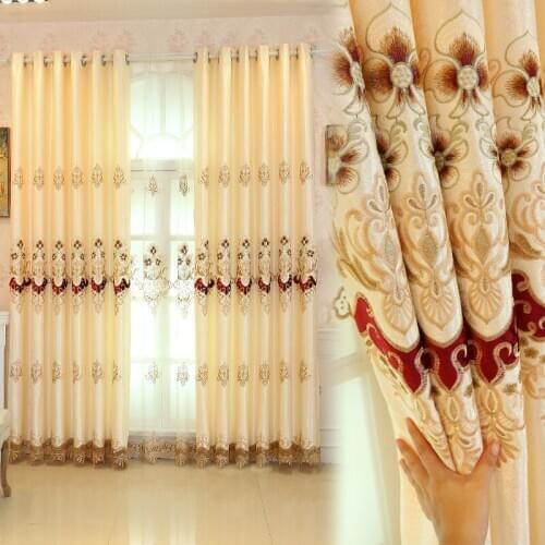 Gorgeous Nordic Embroider Tulle For living Room Bedroom Chenille Luxury Jacquard Curtain Window Treatment Drapes home ornaments