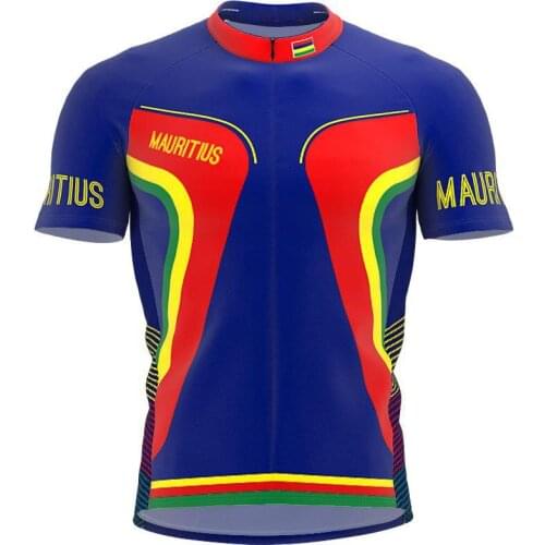 Mauritius Various Choices Summer Cycling Jersey Team Men Bike Road Mountain Race Tops Riding Bicycle Wear Bike clothes Quick Dry