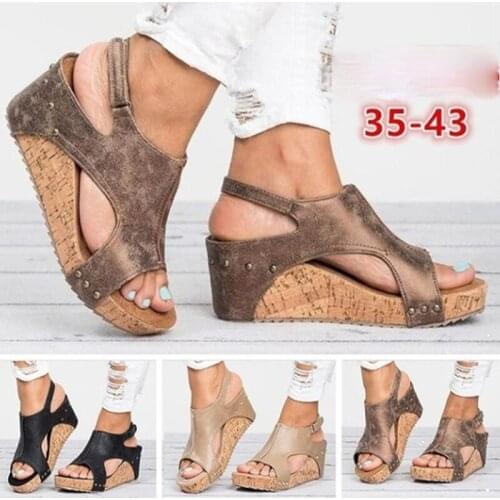 Women Sandals Platform Sandals Wedges Shoes Women Heels Gladiator Sandalias Mujer Summer Shoes Peep Toe Wedge Heels Sandals