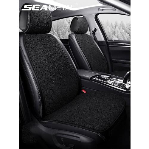 Winter Plush Car Seat Cushion Warm Soft Vehicle Seat Cover Auto Seat Protector Pad Anti-Scratch Mat Universal for Truck SUV Van