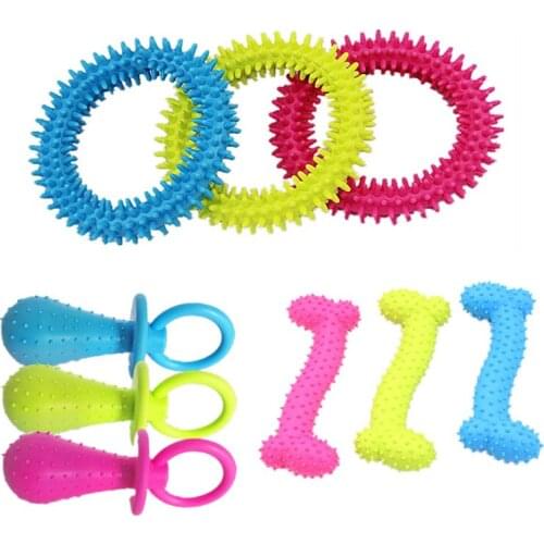 1PC Pet Toys for Small Dogs Rubber Resistance To Bite Dog Toy Teeth Cleaning Chew Training Toys Pet Supplies Puppy Dogs Cats