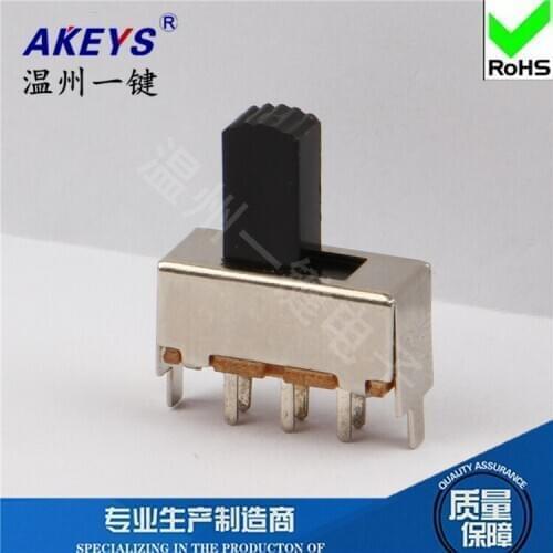 10 Pcs SS-22F07 (2P2T) 2 file toggle switch 8.5MM fixed foot 6 foot vertical