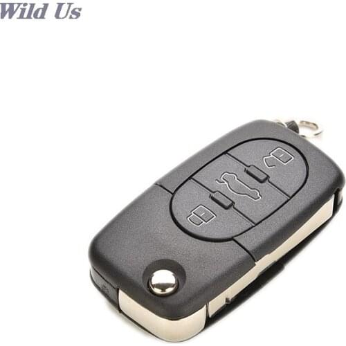 2016 New 3 Button Remote Key Fob Case Shell & Blade HAA For Audi A2 A3 A4 A6 A8 TT CR2032