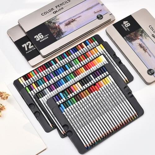 36/72 Colors Professional Hand-Painted Color Pencil Set Artist Painting Sketching Wood Color Pencil School Art Supplie 05877