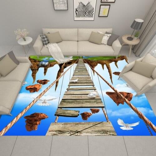 3D Single Bridge Pattern Livingroom Large Carpet Bedroom Rug Alfombra Kids Area Rugs for Home Soft Floor Tapete Parlor Carpet