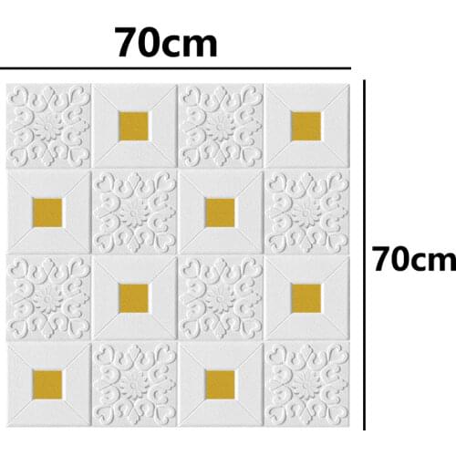 10pcs 3D Stereo Self-adhesive Wall Stickers Ceiling Sticker Roof Panels Foam Wallpaper Living Room Bedroom House Home Decoration