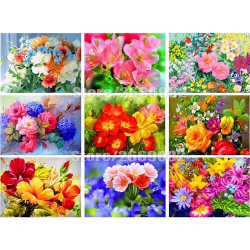 5D DIY Diamond Painting Full Square Drill Flower Home Decoration Embroidery Picture Handcraft Art Kits Gift TT1518