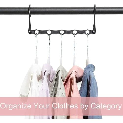 6Ps Magic Multi-port Support hangers for Clothes Drying Rack Multifunction Plastic Clothes rack drying hanger Storage Hangers