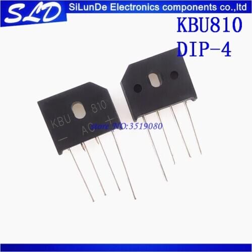 Free Shipping 100pcs/lot KBU810 KBU-810 8A 1000V new and original in stock