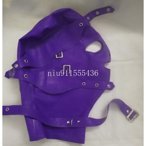Free Shipping!!!sexy Lingerie Design Sexy Products Handmade Latex Hoods with Eyes Cover Mouth Cover(no Gags)