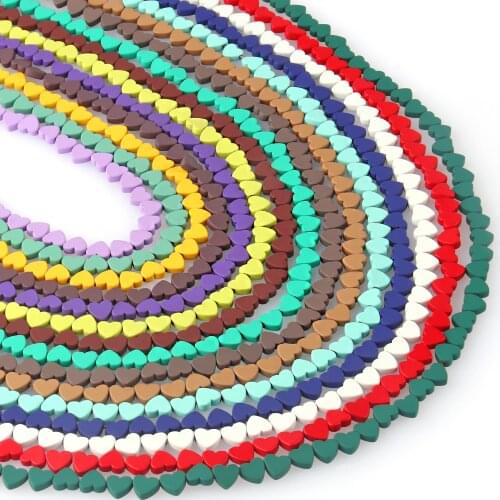 Natural Stone Beads Colorful Hematite Love Heart Beads for Jewelry Making DIY Bracelet Necklace Accessories 6 8mm 15'' Perles