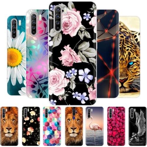 Case For Oppo Reno 3 Case Reno3 Silicone Back Cover for OPPO Reno3 4G CPH2043 Cartoon Pattern Back Cover Protective Bumper Funda