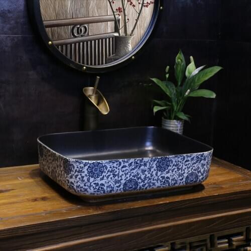 Jingdezhen ceramic sanitary ware art counter basin wash basin basin colorful lavabo sinks Bathroom sinks ceramic wash basin