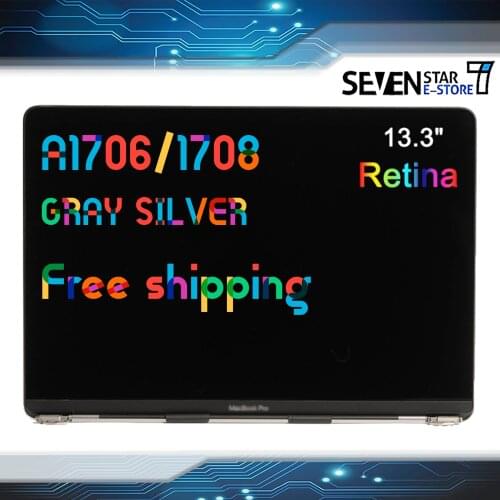 For Macbook Retina 13" A1706 A1708 Full LCD 2016 2017 Year Laptop Silver Space Gray A1706 A1708 LCD Screen Display Assembly