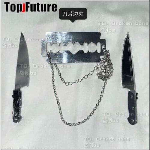Gothic Lolita cosplay props Harajuku y2k Girl women spider pins Punk Skull hairpin headdress blade knife punk cool pins hair pin