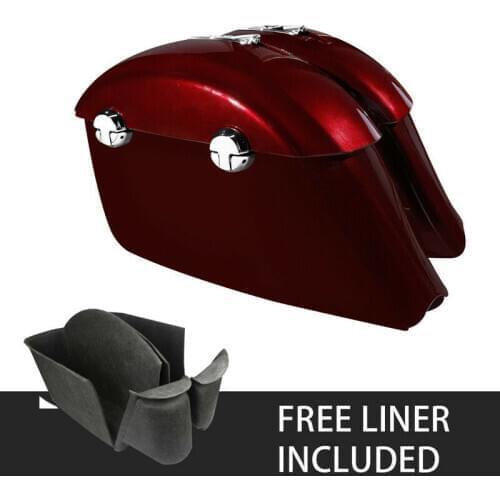 Motorcycle Red Saddlebag Electronic Latches Liner For Indian Chieftain 2014-2017 Roadmaster Springfield