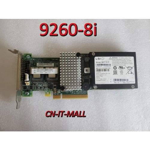 LSI 9260-8i SAS Raid Card with 512M Cache,Battery,SFF-8087 to (4) 7-Pin SATA 65-70cm cables