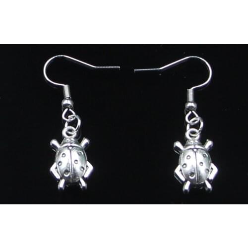 Fashion Handmade Simple Design 17*11mm Beetle Bug Drop Earrings For Women Gift Fashion Jewelry Cute Small Object