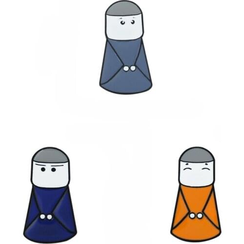 Cartoon doll brooch, cute all-match collar pin ins girl pin, bag decoration badge, gift for friends,enamel pin