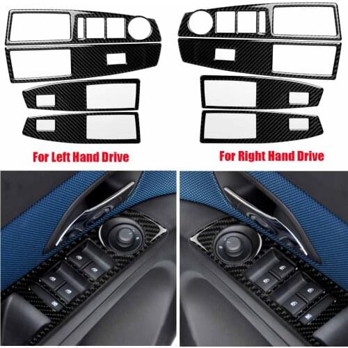 Carbon Fiber Window Lift Panel Switch Trim Sticker For Chevrolet Cruze 2009-15