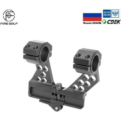 Hunting Scopes Quick Detach Side Rail Scope Mount Black 25mm/30mm Ring For AK47 Attaches to rifles with a built-in AK