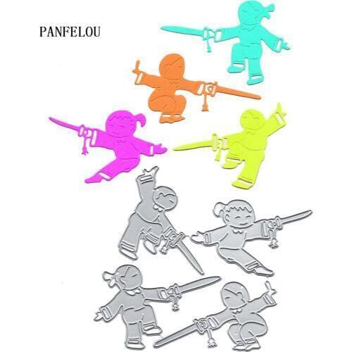PANFELOU Chinese kung fu paper die cutting dies metal craft Scrapbooking/DIY Easter Easter Embossing mould cards