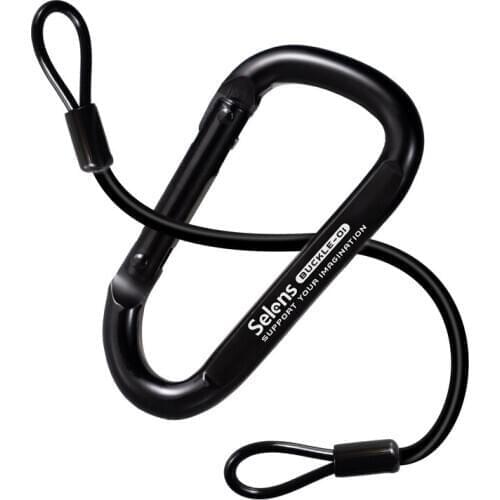 Selens Aluminum Alloy Carabiner Locking Hook Screw D Buckle Keychain Outdoor Climbing Camping Carabiner for Softbox Light Stand