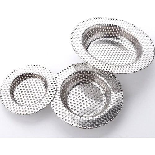 7cm/9cm/11cm Kitchen Sink Strainer Drain Hole Filter Trap Sink Strainer Stainless Steel Bath Sink Drain Waste Screen Dropship