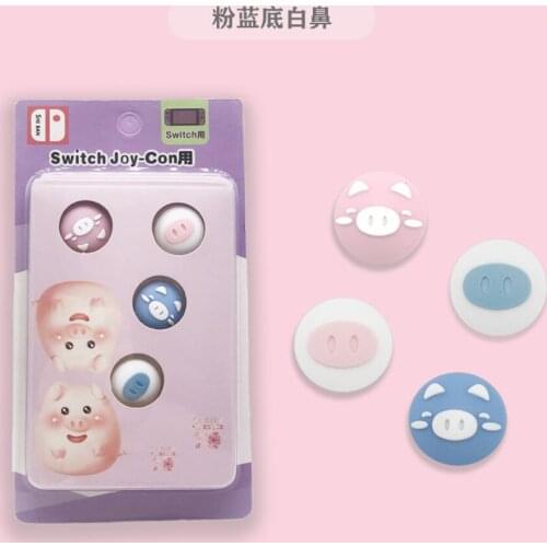 Cute Pig For Nintendo Switch NS Joy Con Controller Silicone Analog Thumb Stick Grips Caps Nintend NS Switch Lite Joy Con Thumb