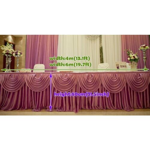 Wedding table decorations marriage Table Cover deluxe Table Skirt With drape Wedding welcome table decorations