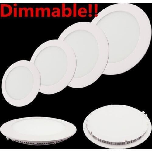 1pcs LED Ceiling Panel Light Dimmable 3W 4W 6W 9W 12W 15W 25W High brightness LED Downlight with a0V led panel light with driver