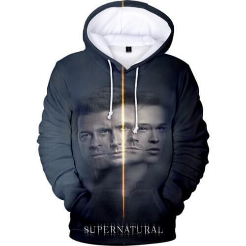 3D Print Supernatural Hoodies Men/Women Autumn Winter Fashion Casual Sweatshirt Harajuku Style Supernatural Pullover Coats