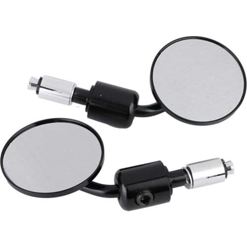 1 Pair 7/8" Round Handlebar Bar End Rear View Mirrors Motorcycle Motorbike Sidemirror