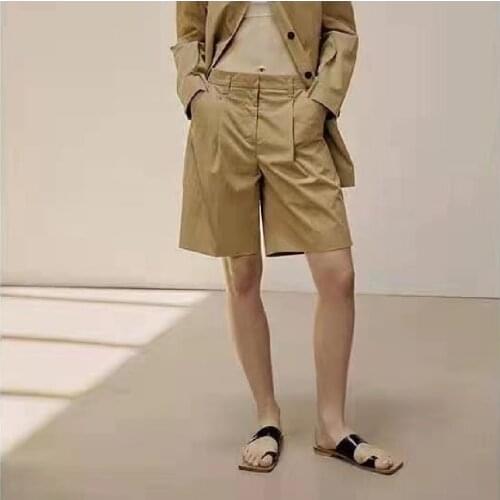 Women Shorts 2021 New Summer 5 Cropped Wide Leg Loose Straight Leg Medium Pants Comfortable