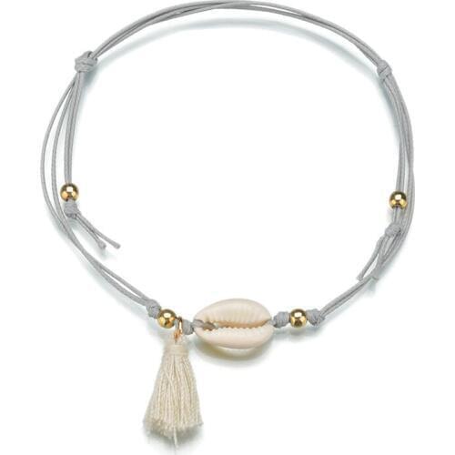 New Tassel Shell Anklet for Women Bracelet on The Leg Fashion Foot Chain Seashell Summer Beach Ankle Jewelry