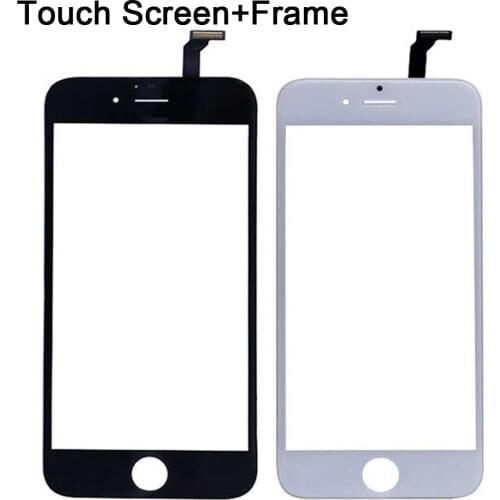 10Pcs Top Quality Cold Press 2 In 1 For iPhone 6S 7 8 Plus 11 XR Front Touch Glass With Frame Bezel Screen Outer Panel