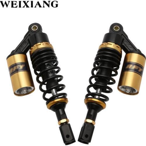 280mm Pair Motorcycle Air Rear Shock Absorber For Go Kart Scooters Sport Street Bike Black Gold