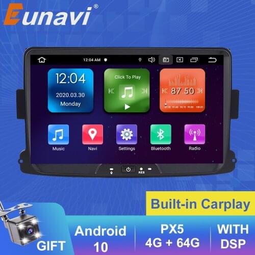 Eunavi 2 din Android Car radio Multimedia player For Dacia Sandero Duster Renault Captur Lada Xray 2 Logan 2 Navigation GPS Auto