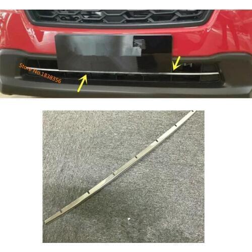 Car Stick Styling ABS Chrome Trim Front Grid Grill Grille Racing Panel Lamp Frame 1pcs For SUBARU XV 2018 2019 2020