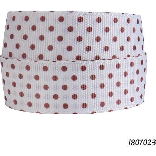 FLRA Ribbon (50 yards/lot) Free shipping polka dots printed grosgrain ribbon for girls hair accessories