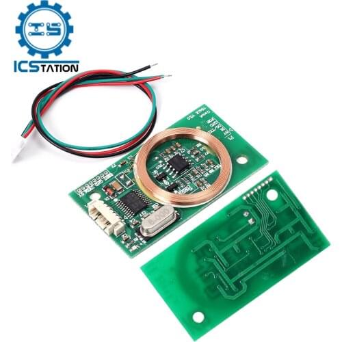 RFID Wireless Module IC Card Reader UART 3Pin 125KHz EM4100 Proximity Access Control System Board Fingerprint Reader