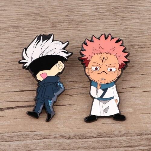 BG1340 Japanese Anime Jujutsu Kaisen Enamel Pins and Brooches Lapel Pin Backpack Bags Badge Clothes Decoration Gifts