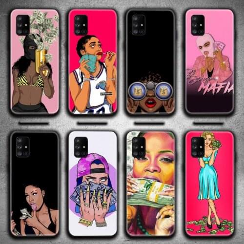 Pop art girl with cash Phone Case For Samsung Galaxy A21S A01 A11 A31 A81 A10 A20E A30 A40 A50 A70 A80 A71 A51