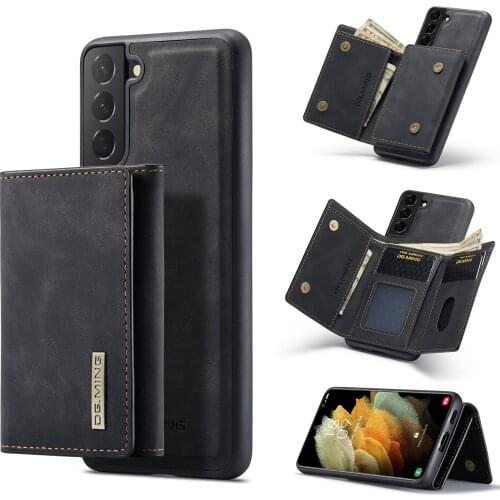 Case For Samsung Galaxy S21+ Leather Flip Luxury Magnetic Wallet Phone Case For Credit Card Protective Slot Stand Full Cover