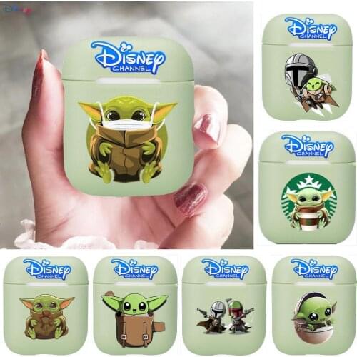 Disney Star Wars Baby Yoda Cute Soft Silicone Cases For Apple Airpods 1/2 Protective Case Bluetooth Wireless Earphone Cover For