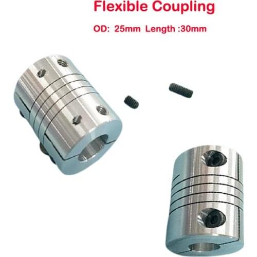 CNC Motor Jaw Shaft Coupler 5mm To 12mm Flexible Coupling OD 25x30mm 4/ 5/6/6.35/8/9.5/10/12mm