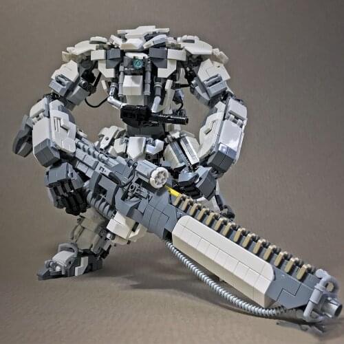 Kid Bricks Super Giant sniper Titan Mecha with Weapon Mechanical MOC Building Blocks Mecha Series toys for children gifts