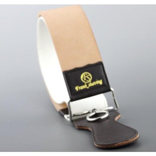 Frank Shaving-100% Real Cow Leather & Canvas Straight Razor Hanging Strop with Flexible Cushioned Handle#5