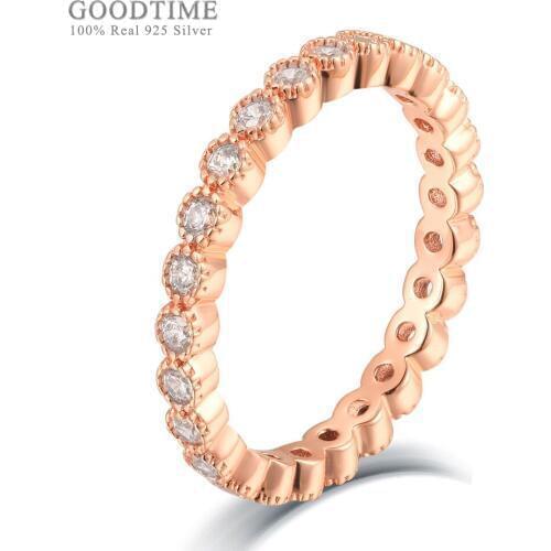 Women Rhinestone Ring 925 Sterling Silver Ring Zircon Wedding Party Bride Rings Jewelry Accessories Valentines Day Present